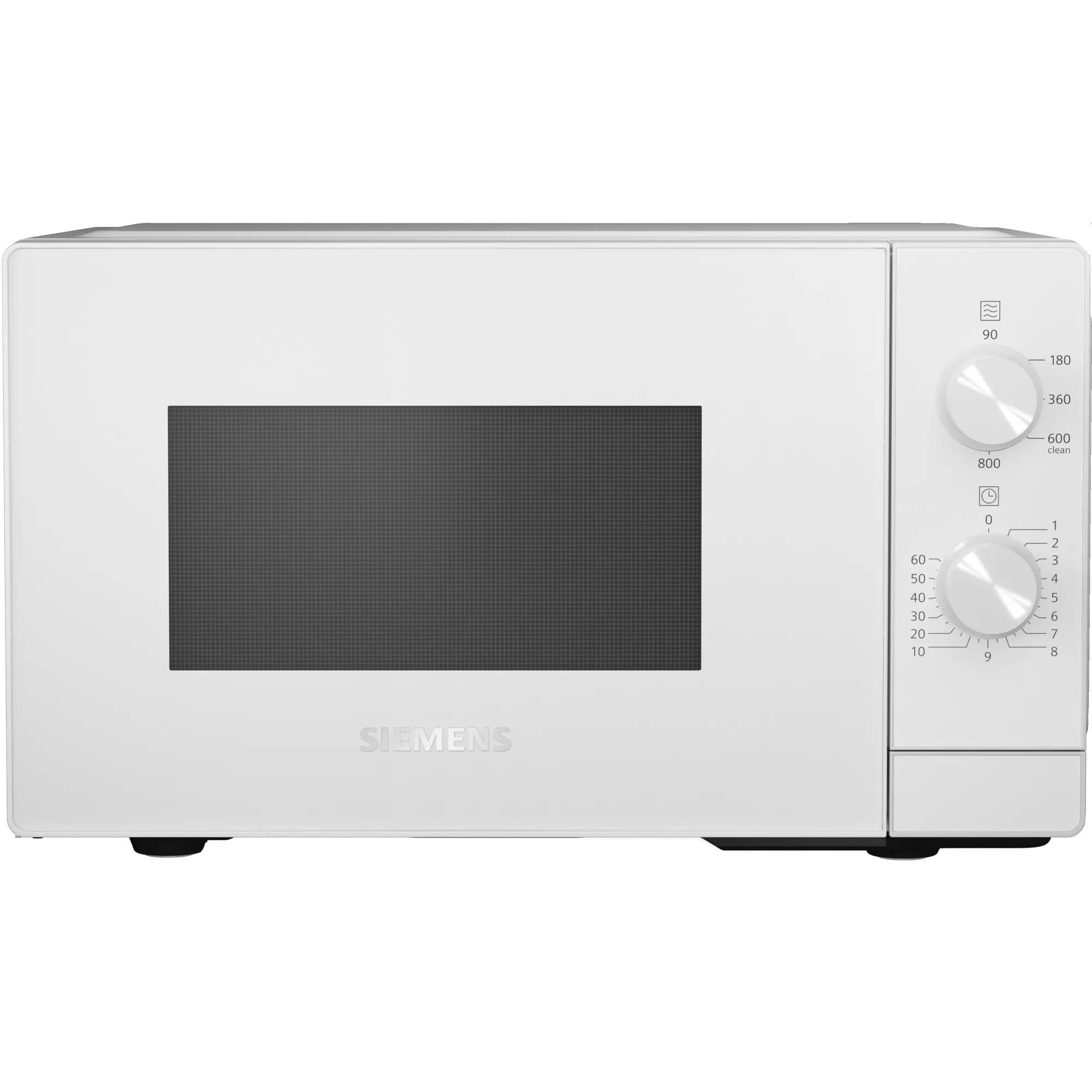 Siemens Huishoud Microgolfoven vrijstaand 800W 20L 5 vermogens hydrolyse LED-verlichting wit FF020LMW0