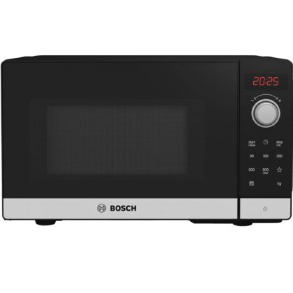 BOSCH Microgolfoven vrijstaand 800W 20L 5 vermogens Cleaning Assist draaiknop zwart FFL023MS2