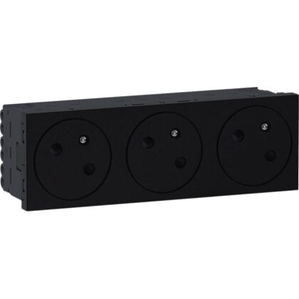 HAGER 3-voudig stopcontact ecoline45 33°