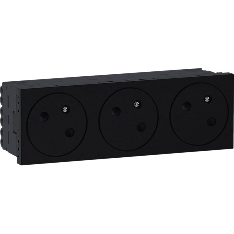 HAGER 3-voudig stopcontact ecoline45 33°