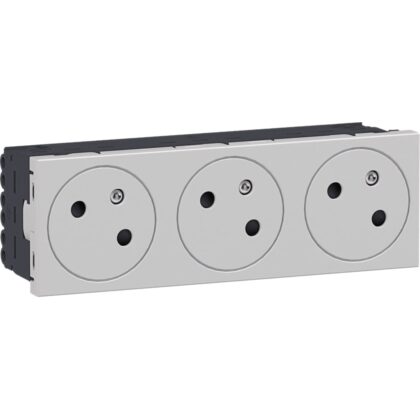 HAGER 3-voudig stopcontact ecoline45 33°