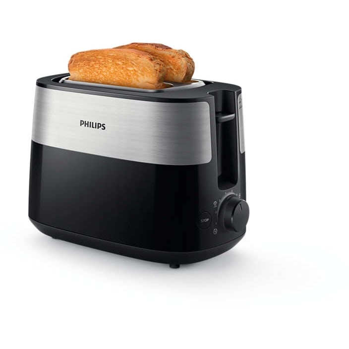 Philips Consumer Broodrooster Daily Collection - 2 sleuven - 8 standen - opzethouder - zwart HD2516/90