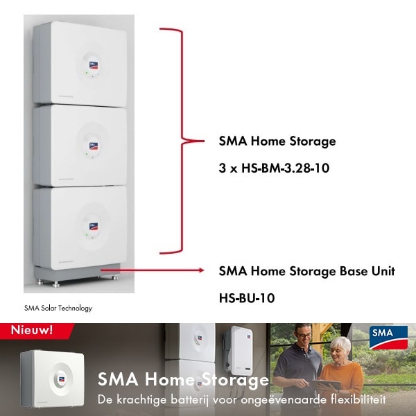SMA Home Storage Base Unit voor de vloermontage van de SMA Home Storage 3
