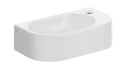 Clou InBe 7 handenwasser 410 x 225 x 110 mm - met kraangat rechts - zonder overloop - wit mat IB/03.02016
