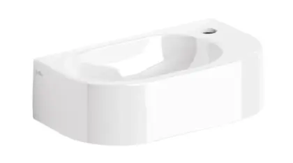Clou InBe 7 handenwasser 410 x 225 x 110 mm - met kraangat rechts - zonder overloop - wit IB/03.03016