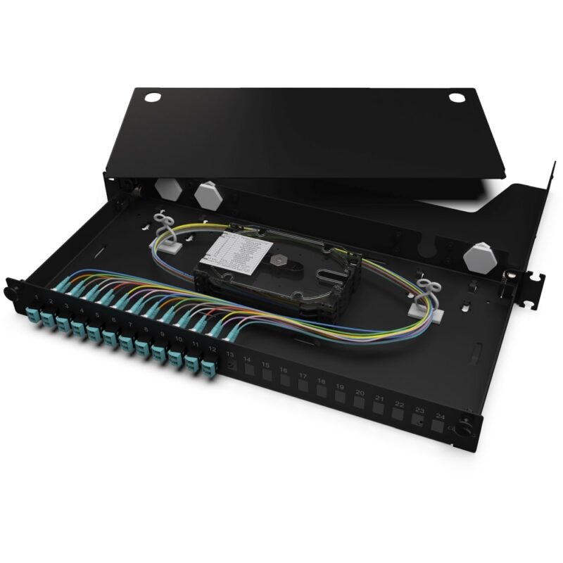Corning LANSCAPE®FIBER HSG 12 AQUA LC DUP MM OM3 PGTL B LAN1-24AD-PGTL-B