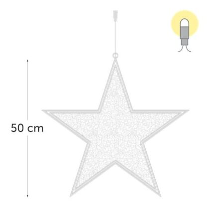 KERSTVERLICHTING Verlichte ster Limal (excl stek) LED warm wit 50cm LMS006