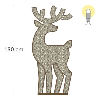 KERSTVERLICHTING Rendier Woodford LED warm wit 180x80cm 10W 217L 24%FL 24V LMS234
