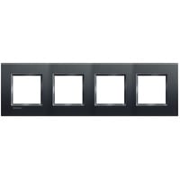 BTICINO LivingLight - Rechthoekige afdekplaat 4x2 modules 71mm antraciet LNA4802M4AR