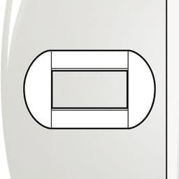 BTICINO LivingLight - Ovale afdekplaat 4 modules wit LNB4804BI