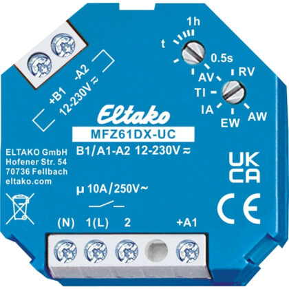 ELTAKO Multifunc.inbouwtijdrelais univ.stuursp. 1NO 10A MFZ61DX-UC