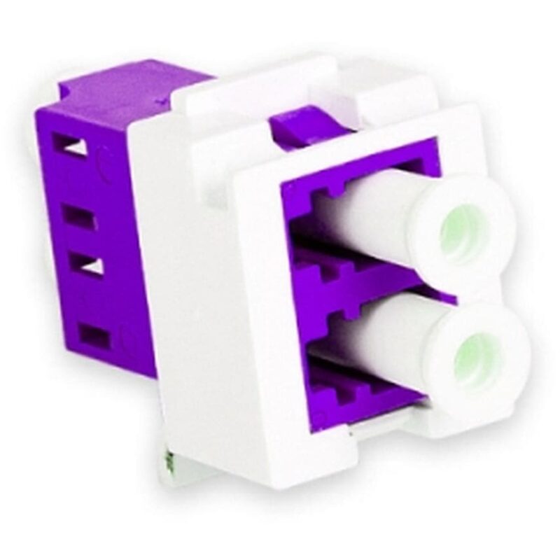 Aginode Belgium LANmark-OF Duplex LC Snap-In Adaptor Multimode Violet N205.616