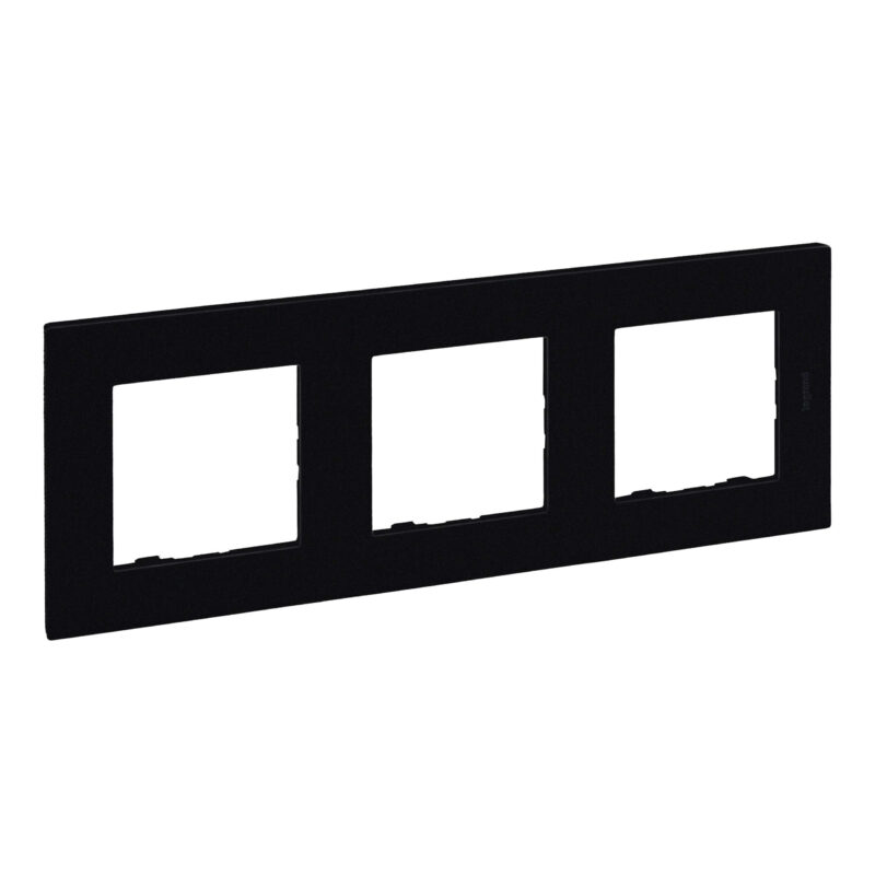 LEGRAND Niloé driev. afdekplaat zwart centerafstand 71mm NNP113BL