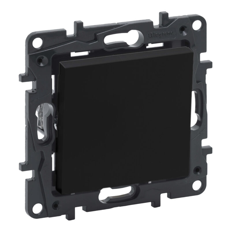 LEGRAND Niloé wisselschakelaar 10AX-met spanklauwen - zwart NNP2210BL