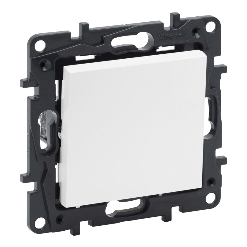 LEGRAND Niloé drukknop 6A-met spanklauwen - wit NNP2315WH