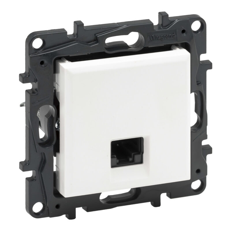 LEGRAND Niloé contactd. RJ45 UTP cat6 met spanklauwen - wit NNP4304WH