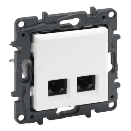 LEGRAND Niloé ctdoos 2xRJ45 UTP cat6 met spanklauwen - wit NNP4334WH