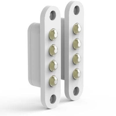 Openers & Closers Serie DDC: Deurcontact 86x20x22mm: 4 contacten wit: 0