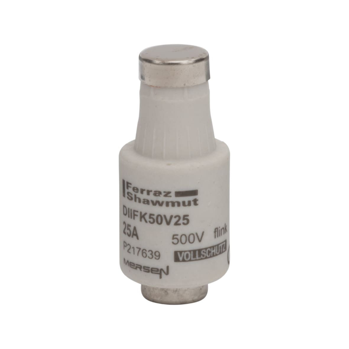 Mersen Diazed zekering DII (E27) 25A 500V FK snel - geel P217639