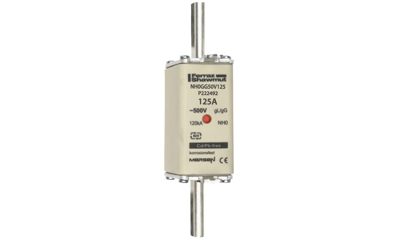 Mersen Meszekering Grootte: 0 gG 500V 125A P222492