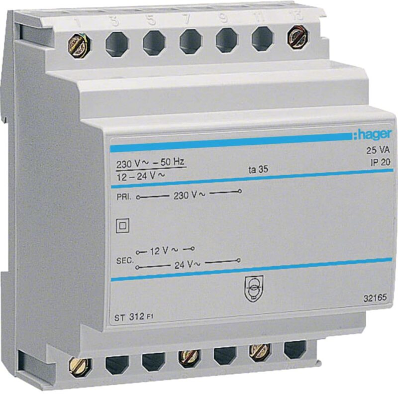 HAGER Transformator - 220V/12-24V 25VA 4 modules ST312