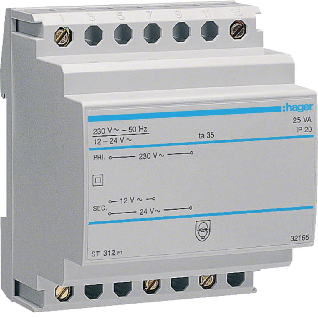 HAGER Transformator - 220V/12-24V 25VA 4 modules ST312