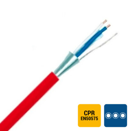 SPECIALE KABEL TVVF telefonie PVC globaal afgeschermd binnen 150V Cca s3d2a3 rood 1X2X0