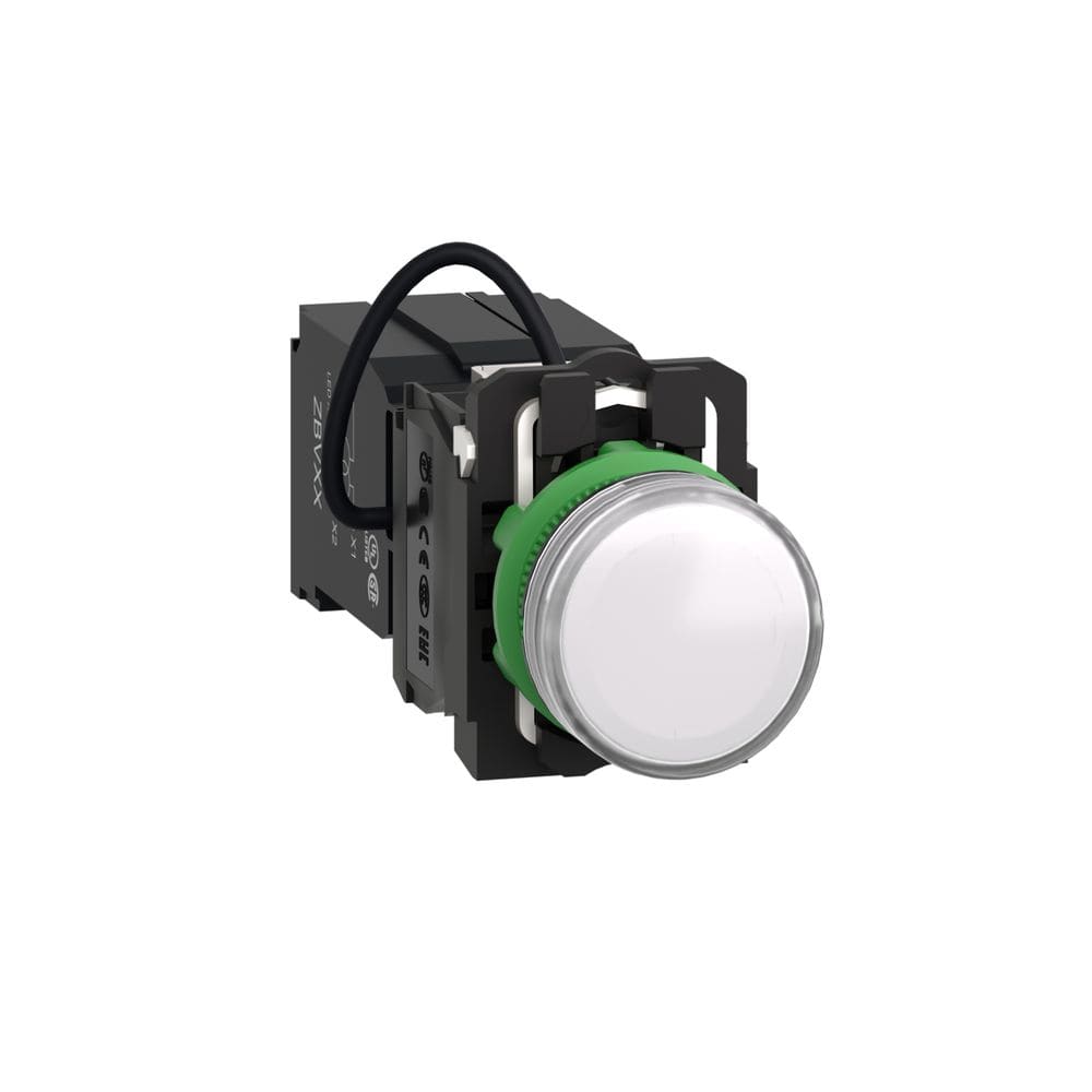 Schneider Automation witte volledige signaallamp Ø22 glad kapje met ingeb. LED 400V XB5AV5B1