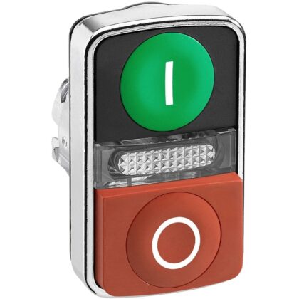 Schneider Automation groene verz./rode uitstekende verlichte drukkn. met dubbele kop