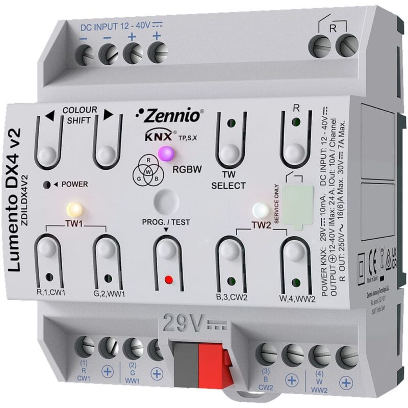 Zennio Lumento DX4 v2 - KNX LED-controller PWM 4-v ZEZDILDX4V2