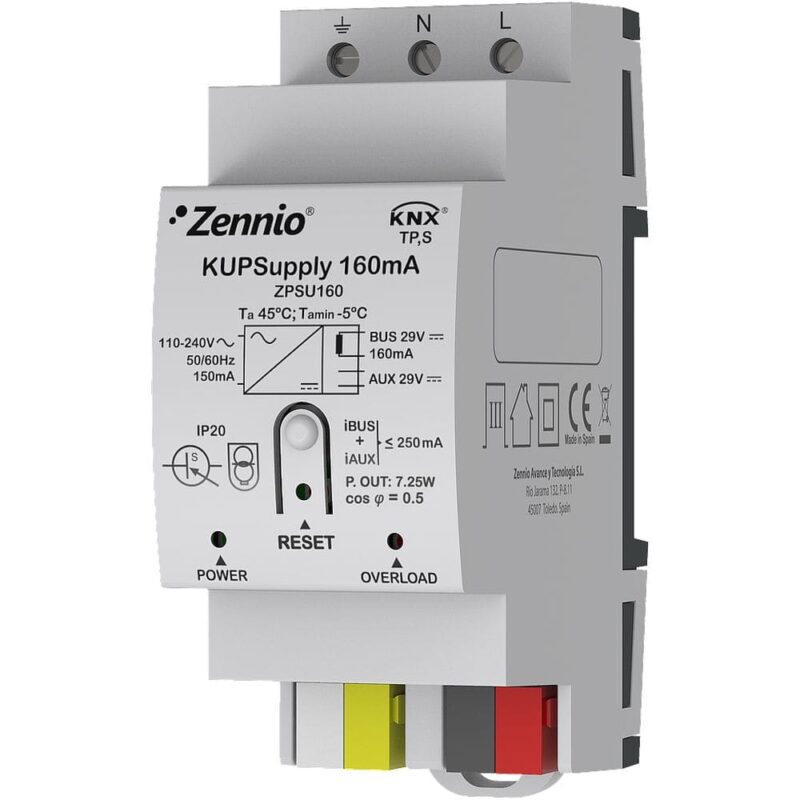 Zennio KUPSupply 160 mA - KNX Voeding 160 mA ZEZPSU160